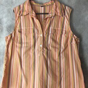 Avenue Tank Top Sleeveless Striped Tank Top 18/20 Business Casual